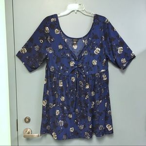 Torrid Babydoll Plunge Top Sz 2